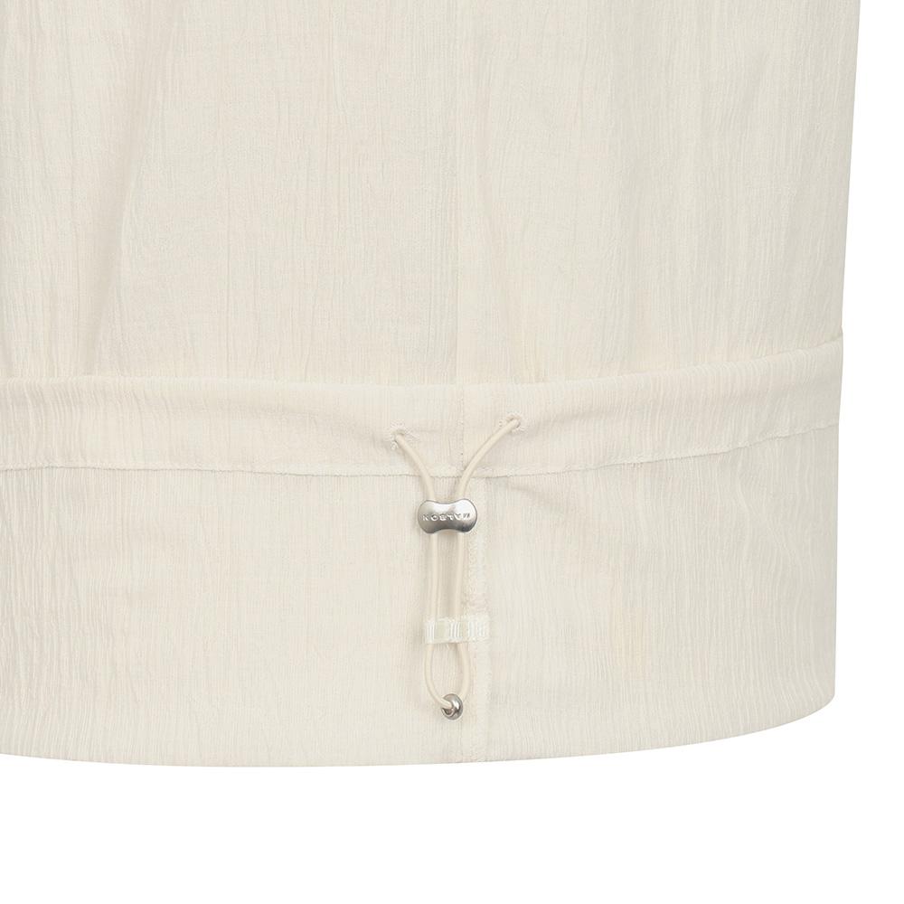 MALBON GOLF Summer Pleated Half-Open Collar T-Shirt Ivory (Man)