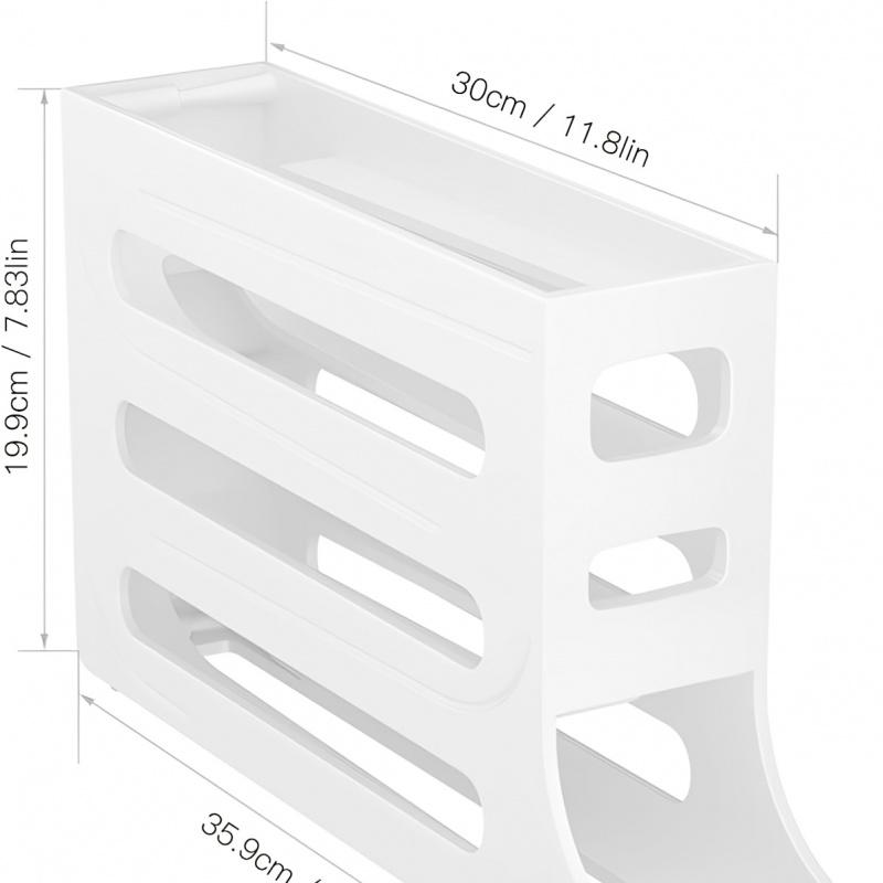 Automatic Rolling Egg Storage Device,Refrigerator Storage box,Space-saving Refrigerator Egg rack,Can Accommodate 28 Egg Storage,