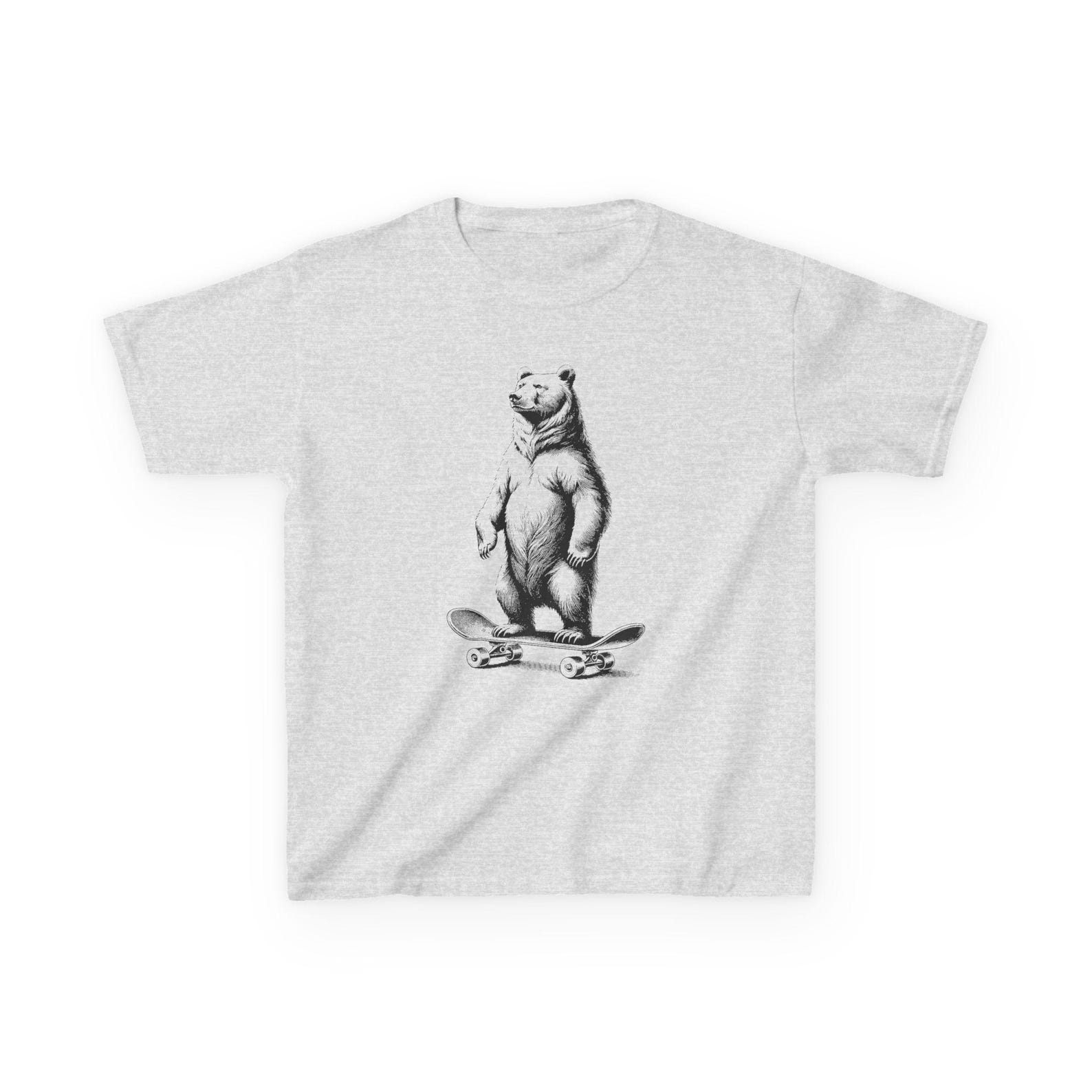 Kids Skateboard Bear Graphic Tee - Heavy Cotton 3XL