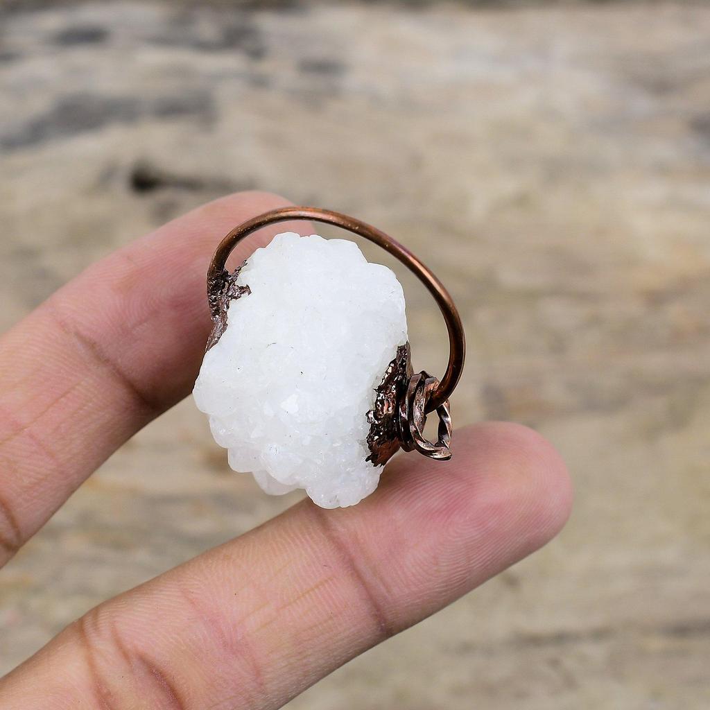 Pendentif Druzy en pierre de lune arc-en-ciel Pendentif en cuivre électroformé Pendentif fait main Pendentif en pierre précieuse Bijoux électroformés Pendentif unique pour cadeau