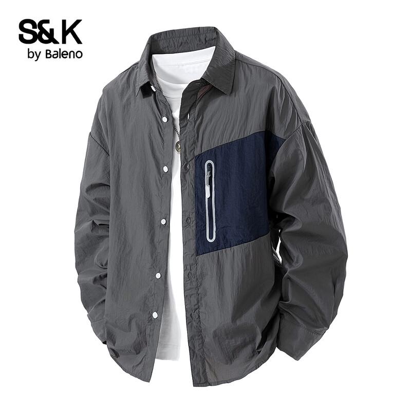 Baleno S&K Unisex Ice Silk Sun Protection Long Sleeve Shirt Jacket XL