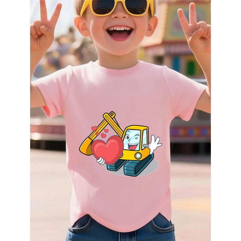 European Sizes Little Boys Short Sleeve T-Shirt Soft & Comfortable Everyday Top, Suitable for Home, Outdoor, and Sports Activities,