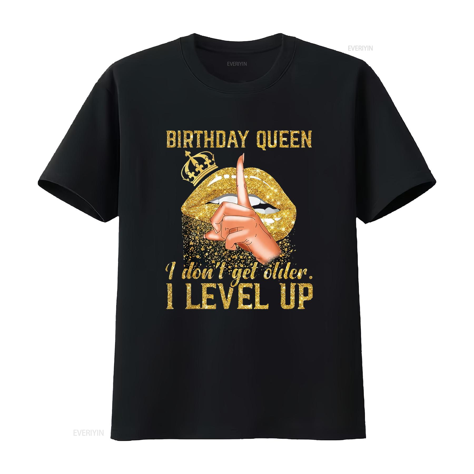 

Womens I Don T Get Older Level Up Birthday Queen Shirt White 2X Large vintage Washed Versatile Unisex Comfortable Slightly 4XL