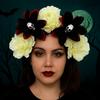 Exaggerated Halloween Hair Hoop Simulation Flower Gothic Flower Hairband  Cosplay