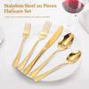 20Pcs Flatware Set Golden Stainless Steel Kitchen Utensils Set Restaurant Steakhouse Western Grade Hotel Knife Fork Spoon Set