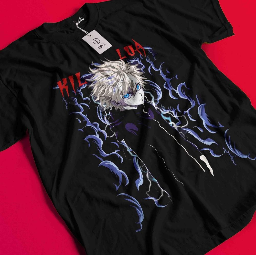 Killua Tshirt Hisoka Shirt Hunter X Hunter Manga Strip HXH Tee Anime Gon T-Shirt BB367