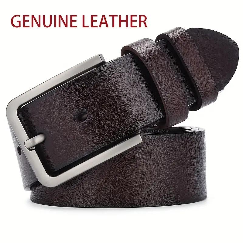 Genuine Leather for Men High Quality Men Belts Alloy Pin Buckle Adult Luxury Brand Jeans Business Casual Waist Male Strap Brand