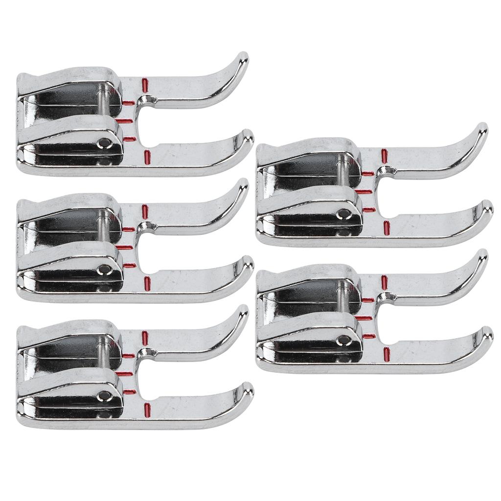 5Pcs Satin Stitch Foot Stainless Steel Multifunctional Household Sewing Machines Accessories