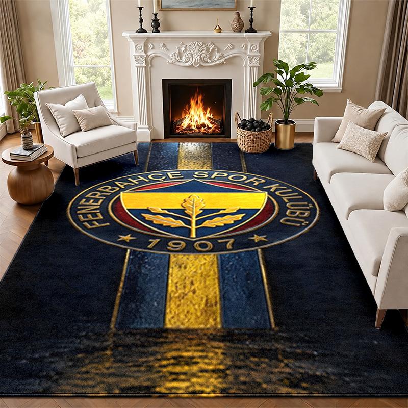 Fenerbahce Carpet Door Mat for Living Room or Bedroom Protective Mat Under Chair Office Decoration Christmas Gift Birthday Present