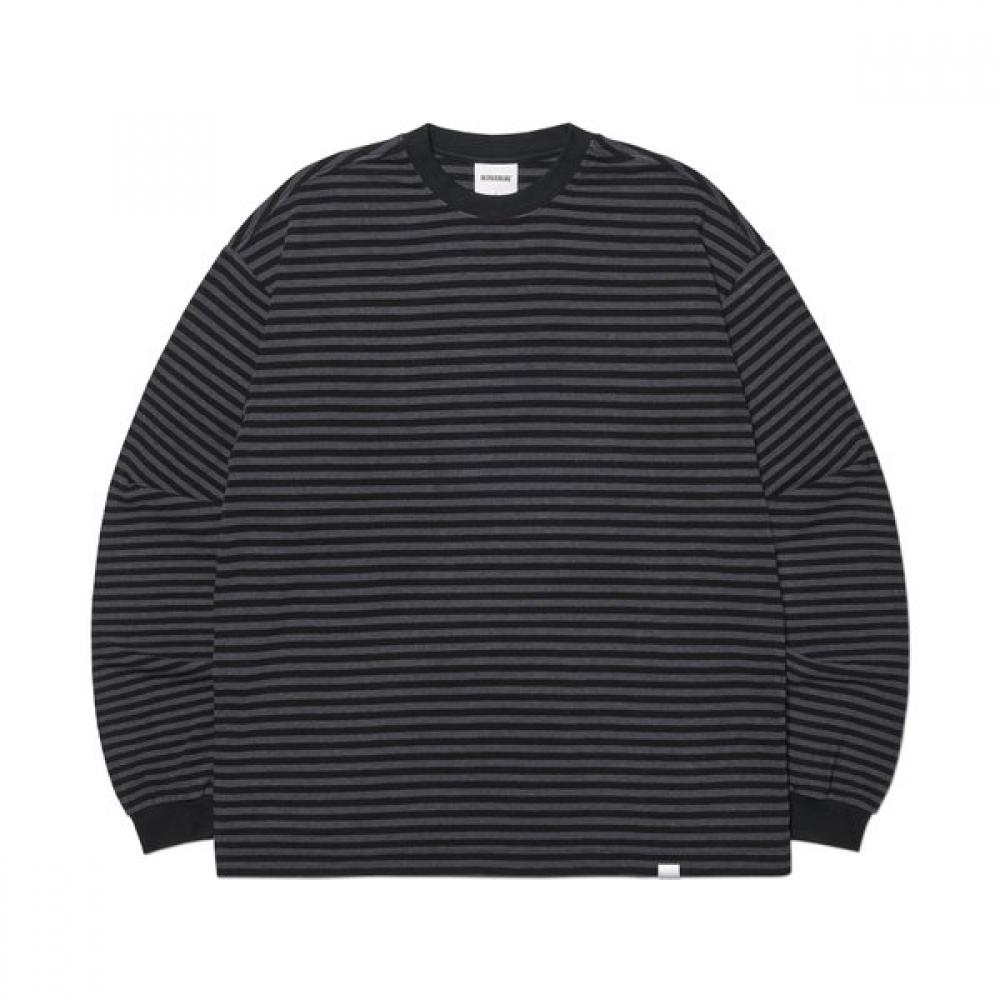 Nomanual Nm Border Long Sleeve Tee   Black M