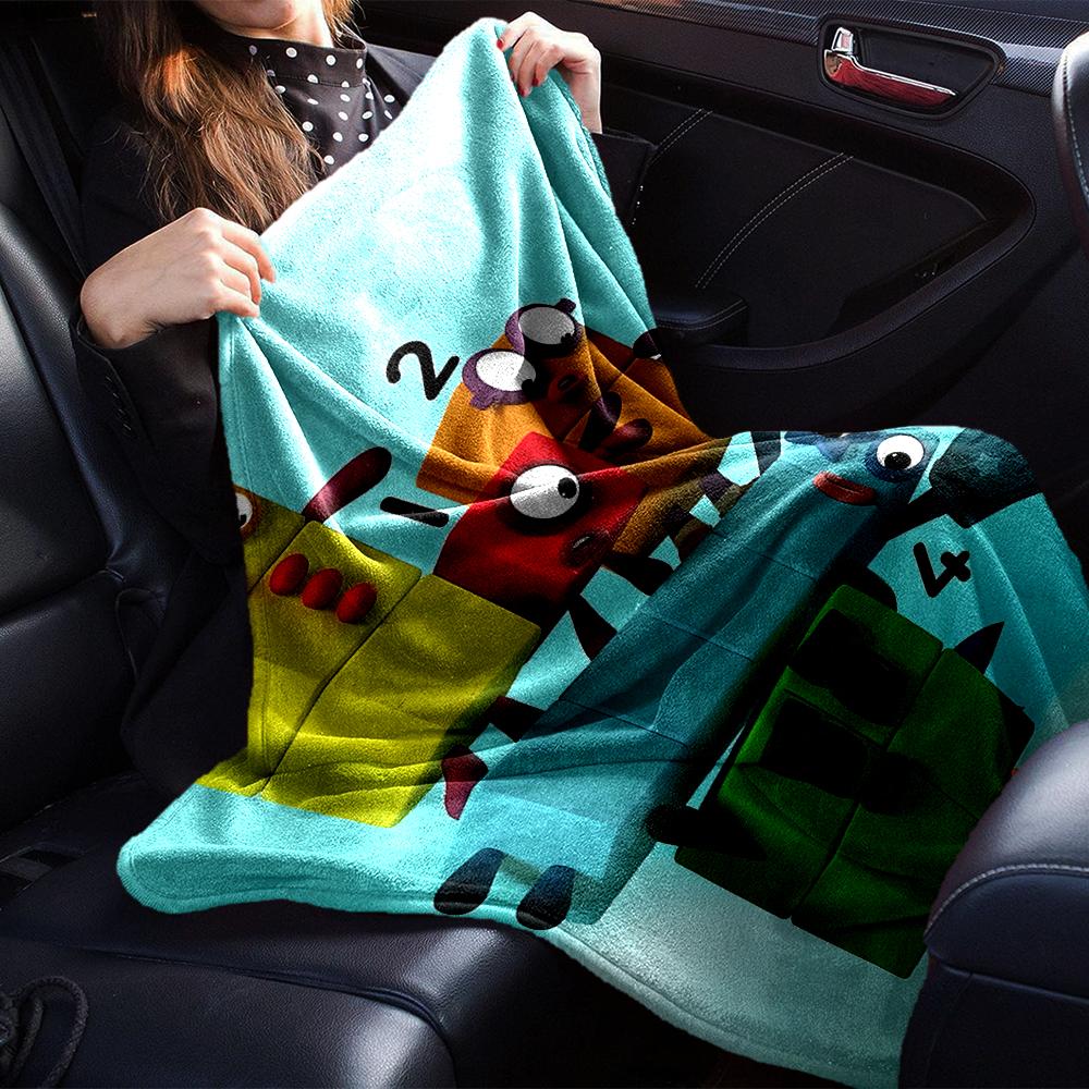 Numberblocks Theme Printed Blanket - Perfect for Couch, Bed, Travel & Outdoor Use | Machine Washable, Cozy & Durable.