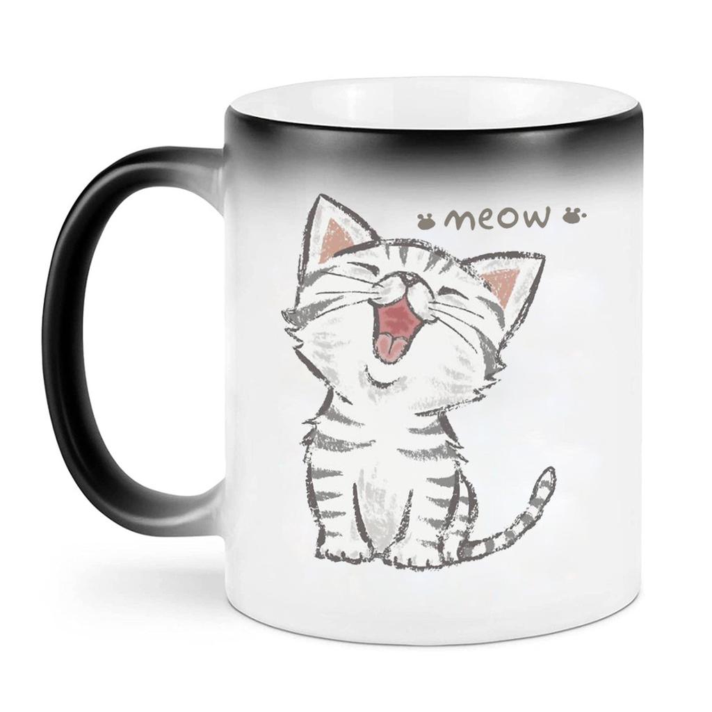 Ceramic Coffee Mark Cup Temperature-sensitive Color-changing Cup