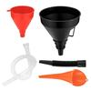 Car Engine Refueling Funnel with Filter Extension Pipe Engine Oil Funnel Set Gasoline Oil Fill Universal Tool for Car Truck Moto