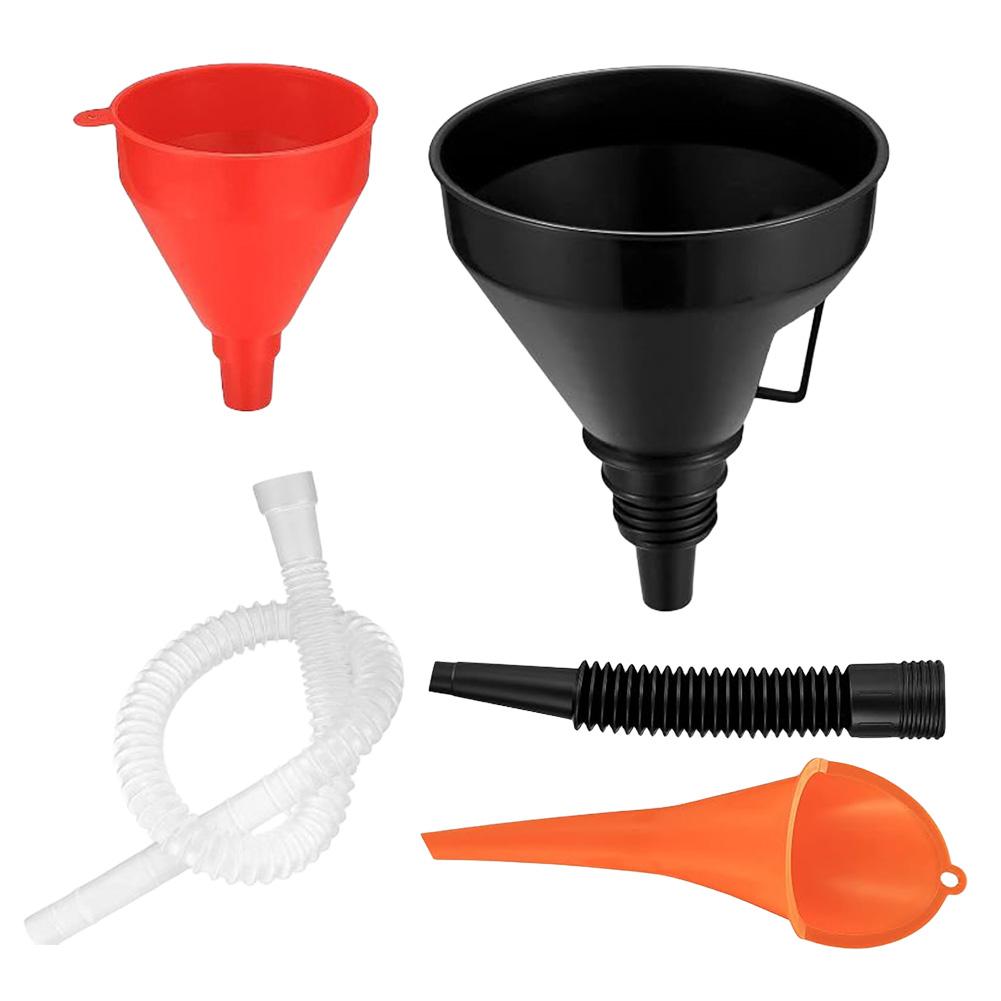 Car Engine Refueling Funnel with Filter Extension Pipe Engine Oil Funnel Set Gasoline Oil Fill Universal Tool for Car Truck Moto