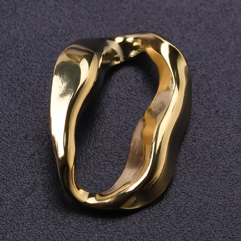 5pcs Gold Color Various Irregular Circle Pendants Women Men Necklace Charms Stainless Steel Pendant Jewelry Making Accessories