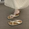 Late evening breeze retro brown premium open-toed sandals fairy shoes 2025 new summer flat-bottomed vacation cool slippers