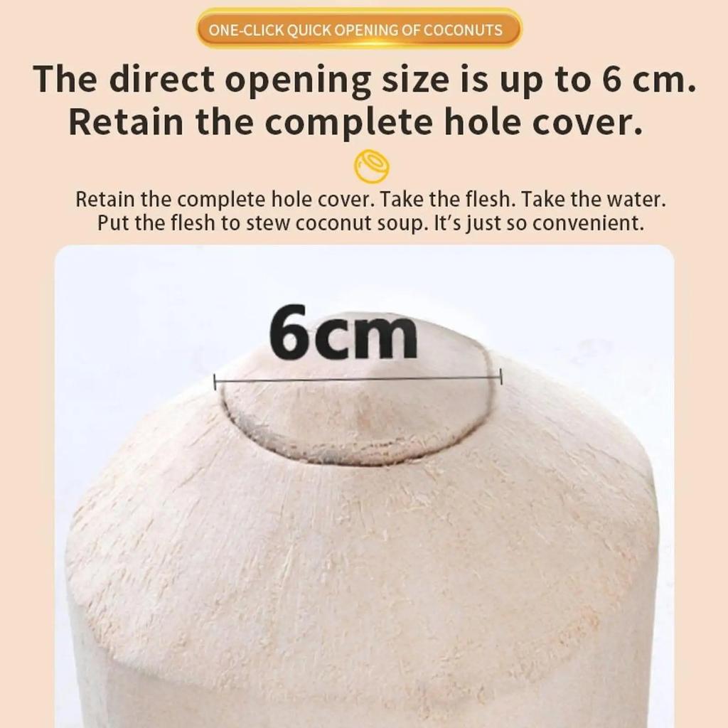 Nou Desfăcător Electric Portabil de Coajă de Nucă de Cocos Desfăcător Gură Nucă de Cocos Pumn Nucă de Cocos Coajă Tare Instrument de Deschis Capac Rapid