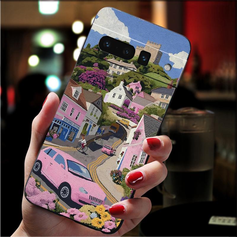 

Phone Case For Google Pixel 10 9 Pro XL 9A 8 7 6 Pro Pixel 8A 7A 6A Pixel 8 7 6 5 France Art Tree Sceneary Case Google Pixel 10