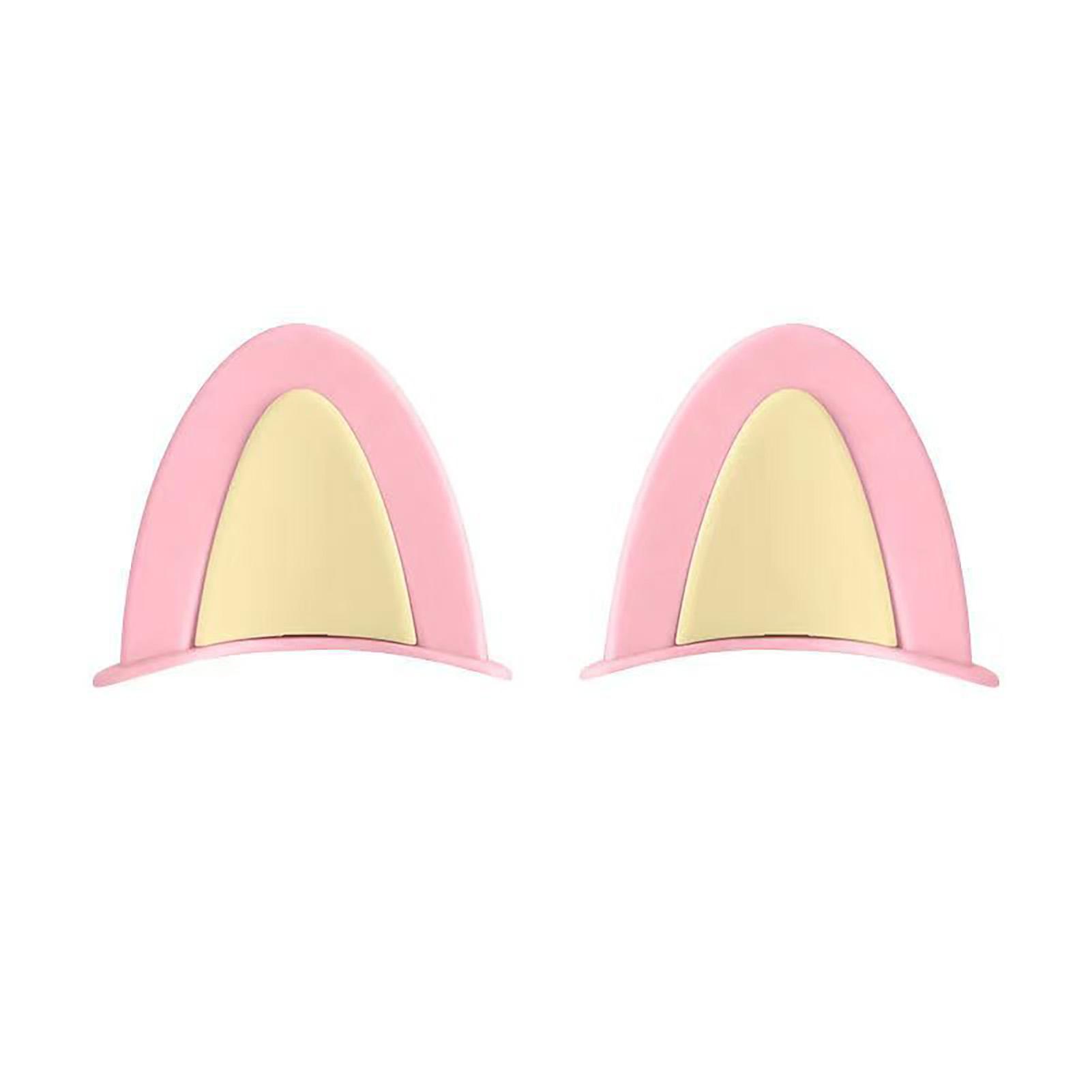 

Мотоциклетный шлем кошачьи уши ПВХ креативный милый чехол для шлема наклейка аксессуар для шлема розовый + желтый