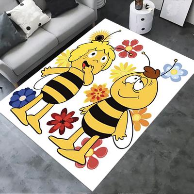 Nueva Alfombra de Abejas y Maya 2025 para Sala de Estar, Dormitorio, Hogar, Decoración de Sofá, Alfombrilla Antideslizante para Jugar Niños