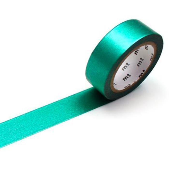 Masking Tape - MT MASKING TAPE - Turquoise - 15 mm - 7 m - Papier Washi Métallisé