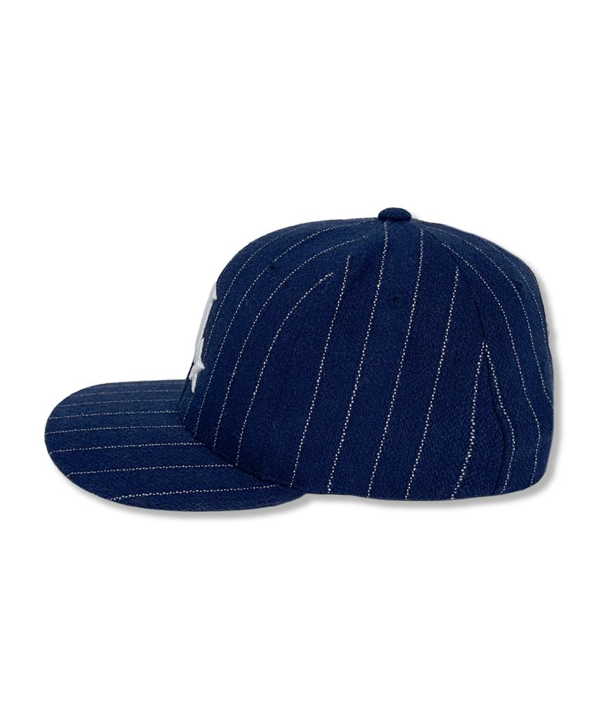 Damiswi Pinstripe D Symbol Wool Cap_Navy