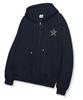 Randomoff [Fleece Lined] Leopard Star Zip-Up Hoodie [Navy]