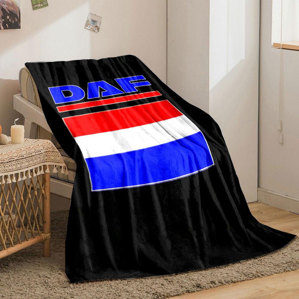 DAF Logo Dutch Flag Blanket bedroom Blanket for Livingroom Couch lunch break Soft Cozy throw for Friend's festival Gift