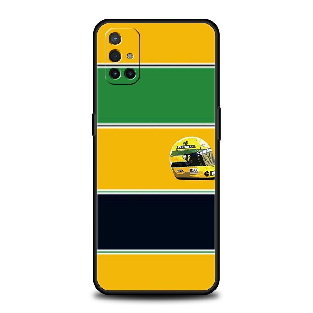 Ayrton Senna F1 Phone Case For OnePlus 12R 9R 12 11 10 Pro 9 8 7 7T 8T 10T 9RT Nord 2T N10 N200 CE 2 5G Black Cover Soft Shell