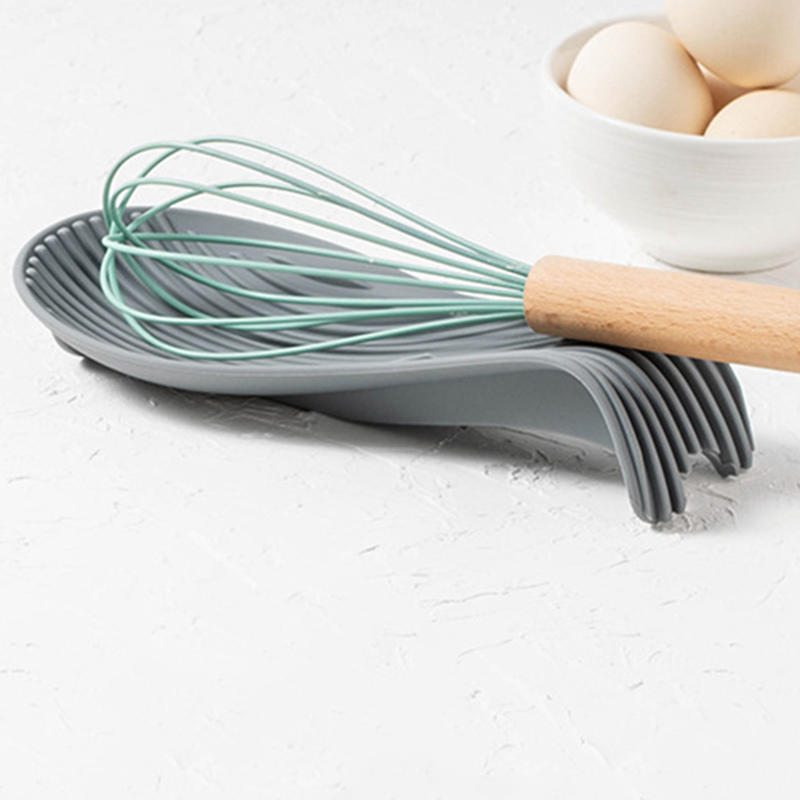 Silicone Kitchenware Tray, Kitchen Spatula, Soup Spoon, Silicone Spoon Holder, Household Thick Insulated Silicone Spoon Holder