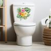 Aufkleber Abnehmbar Selbstklebend Wasserdicht PVC Wohnzimmer Badezimmer Wandkunst Floral Toilette