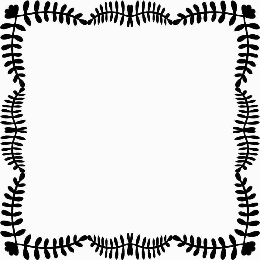 Printtoo Floral Leaf Border Frame Wooden Square Rubber Stamp Craft Textile Stamps-2 X 2