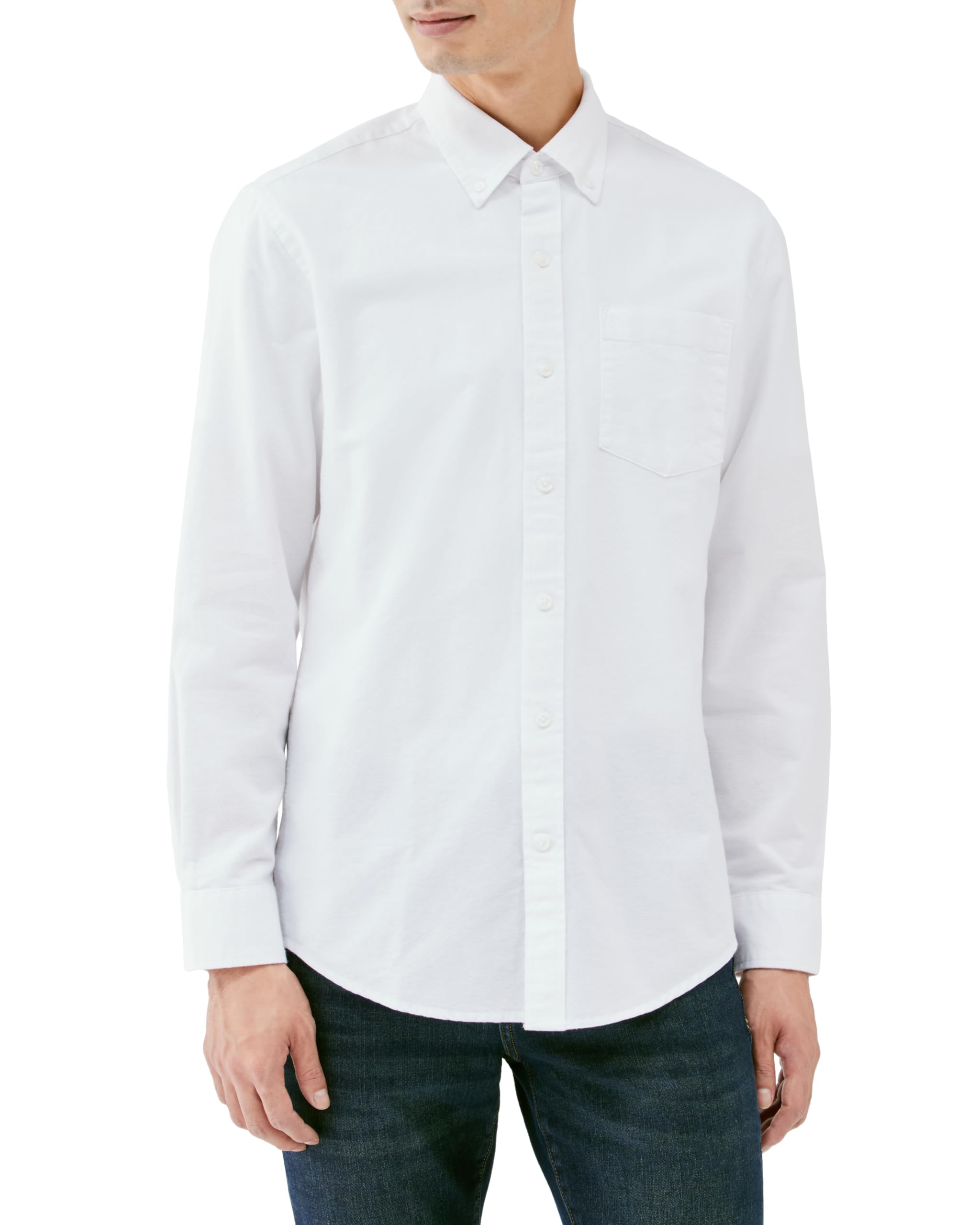 

Amazon Essentials Men s Oxford Dress Shirt with Pockets, Regular Fit, Long Sleeve, White, Size XL