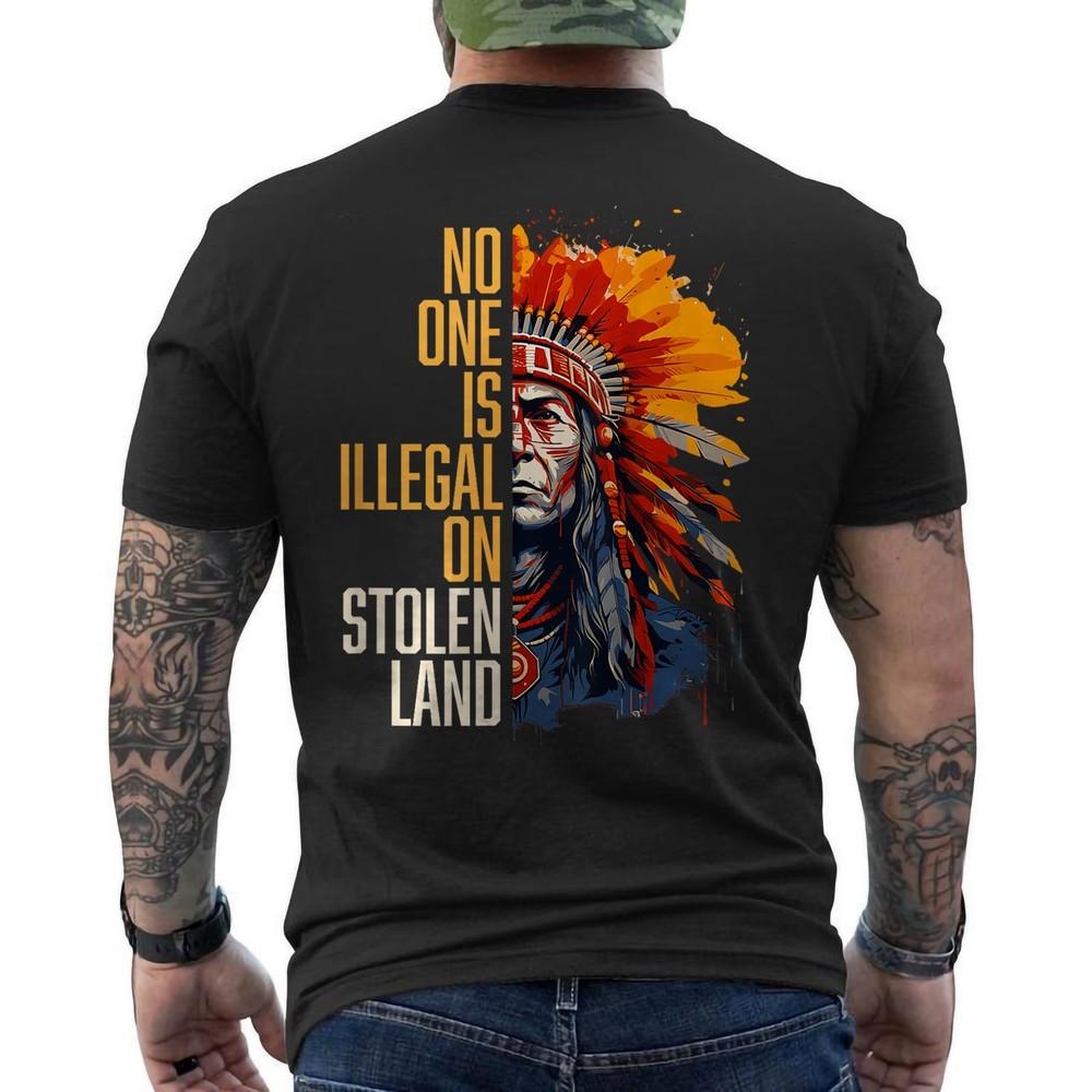 

Design Indigenous Peoples Day Funny Design Stolen Unisex T-Shirt 3XL