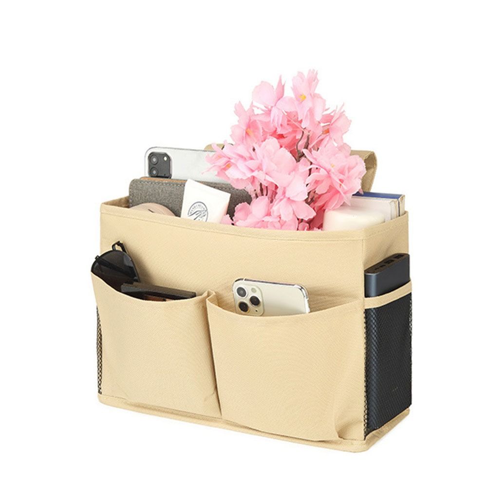 Removable Sofa Side Pouch Bag Reusable Space Saving Bedside Storage Organizer Bag Large Capacity Washable Bed Hanging Pouch