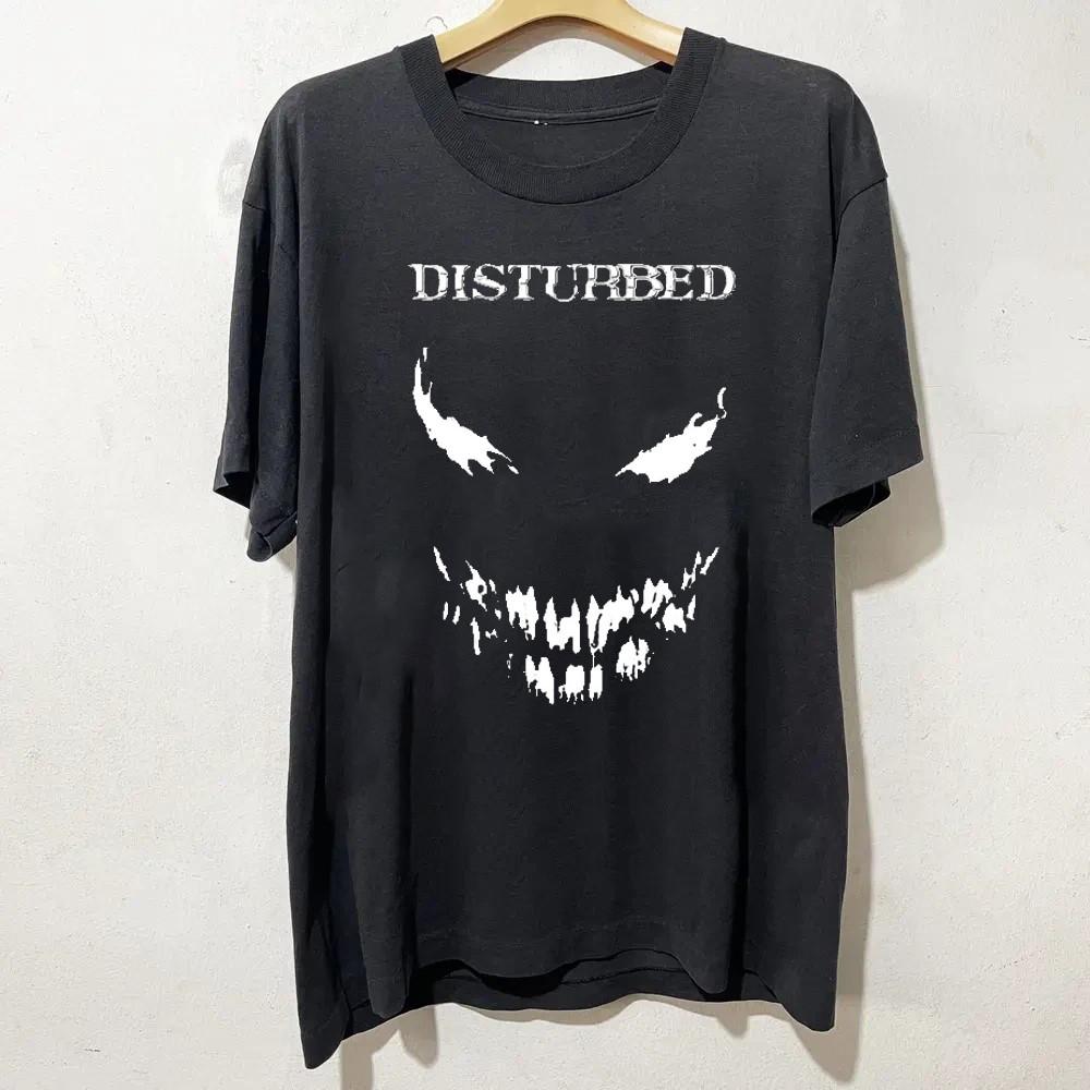 Disturbed Schwarzes Baumwoll-T-Shirt Alle Größen S-5XL Unisex Halloween AD591 Unisex T-Shirt