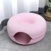 Interactive Round Small Cat Tunnel Nest Felt Kittens Bed House Scratcher Cat Donut Sleeping Pet Toy for Available in 4 colors