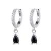 Earrings Femininity High-End Zircon Light Luxury Cross Star And Moon Asymmetric Ear Buckle Jewelry