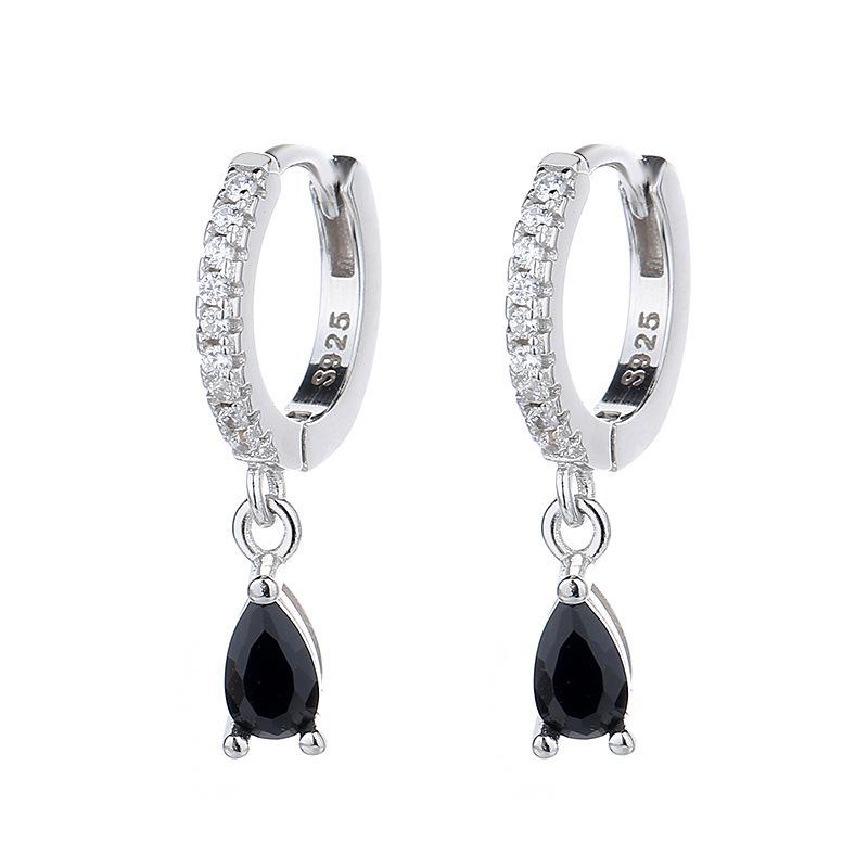 Earrings Femininity High-End Zircon Light Luxury Cross Star And Moon Asymmetric Ear Buckle Jewelry