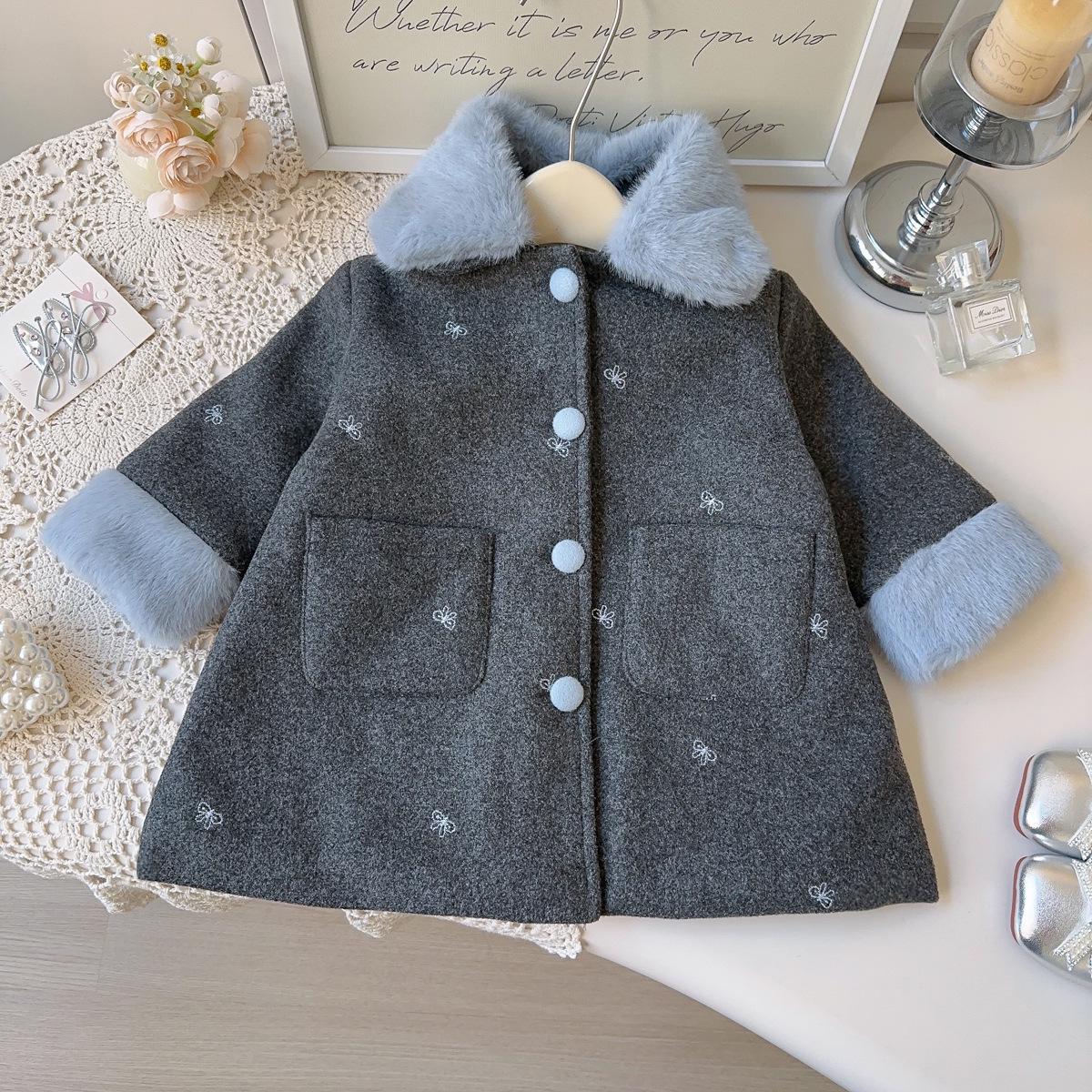 

Girls Korean-Style Winter Coat: New Arrival Thickened Warm Cotton Padded Jacket BWB078 Size 140