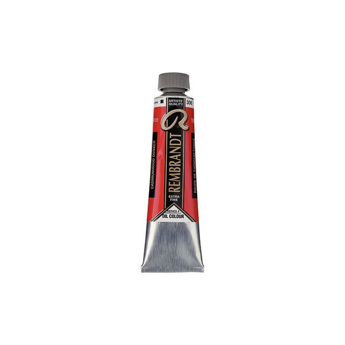 Peinture à l'huile - Rouge de cadmium foncé - 306 - Extra-fine - Rembrandt - Tube 40ml