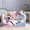 Puella Magi Madoka Magica Cartoon Printed Blankets Flange Warm Blanket Picnic Blanket Soft and Comfortable Blanket Birthday Gift