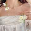 Minority Design Resin Flower Necklace Korean Style Tassel Earrings  Birthday Gift