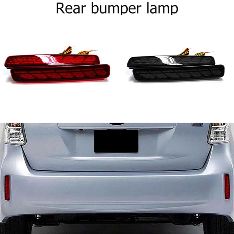 A90Q-For Toyota NOAH VOXY 80 Pruis Prius 40 Series 1 Pair Rear Bumper Lights Dynamic LED Rear Bumper Lamp
