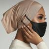 Hijab Caps Headdress Solid Color Muslim Underscarf Cap Soft Elastic Crossed Forehead Female Headscarf Turban Bonnet