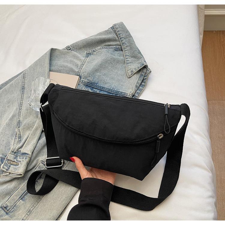New Cloth Bag Women's Simple Solid Color Shoulder Bag Large Capacity Fashion Leisure Going Out Messenger Bag