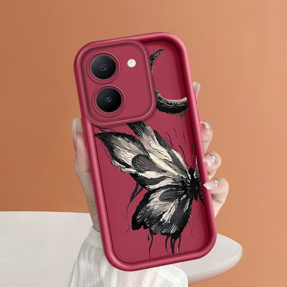 Soft Silicone Square Ladders Cartoon Pattern Full Cover Camera Protection Shockproof Case for iPhone Infinix Tecno Vivo