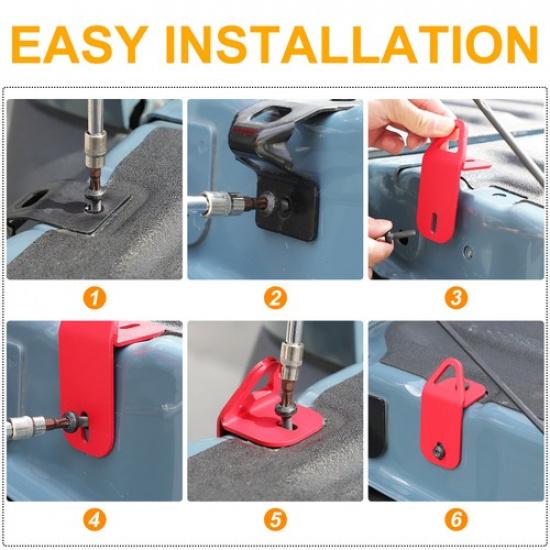 Red Rear Cargo Trunk Hook Tailgate Expansion Anchor Point For Ford Maverick 22+