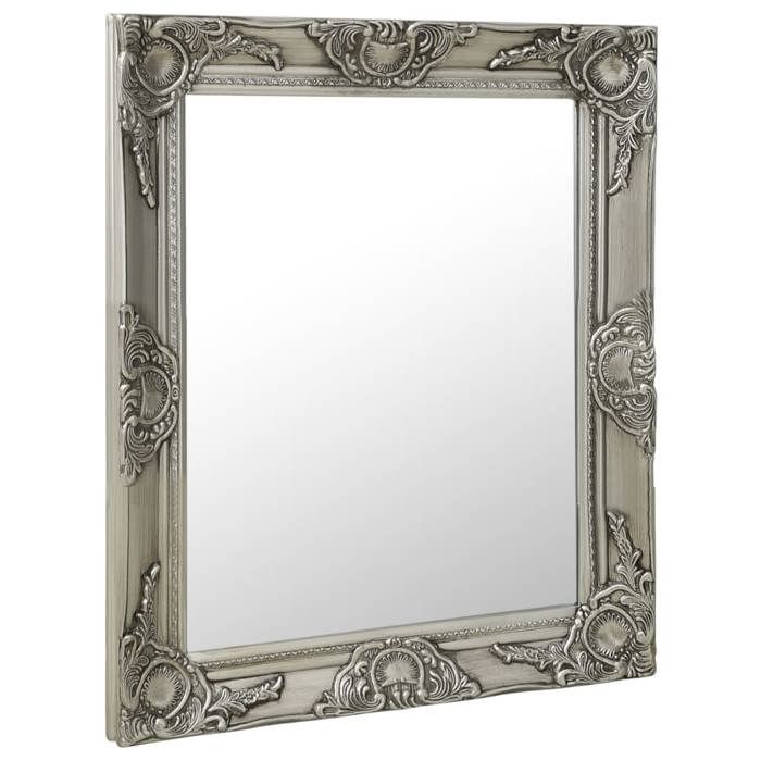 VidaXL Wall Mirror Baroque Style 50x60 Cm Silver 320318