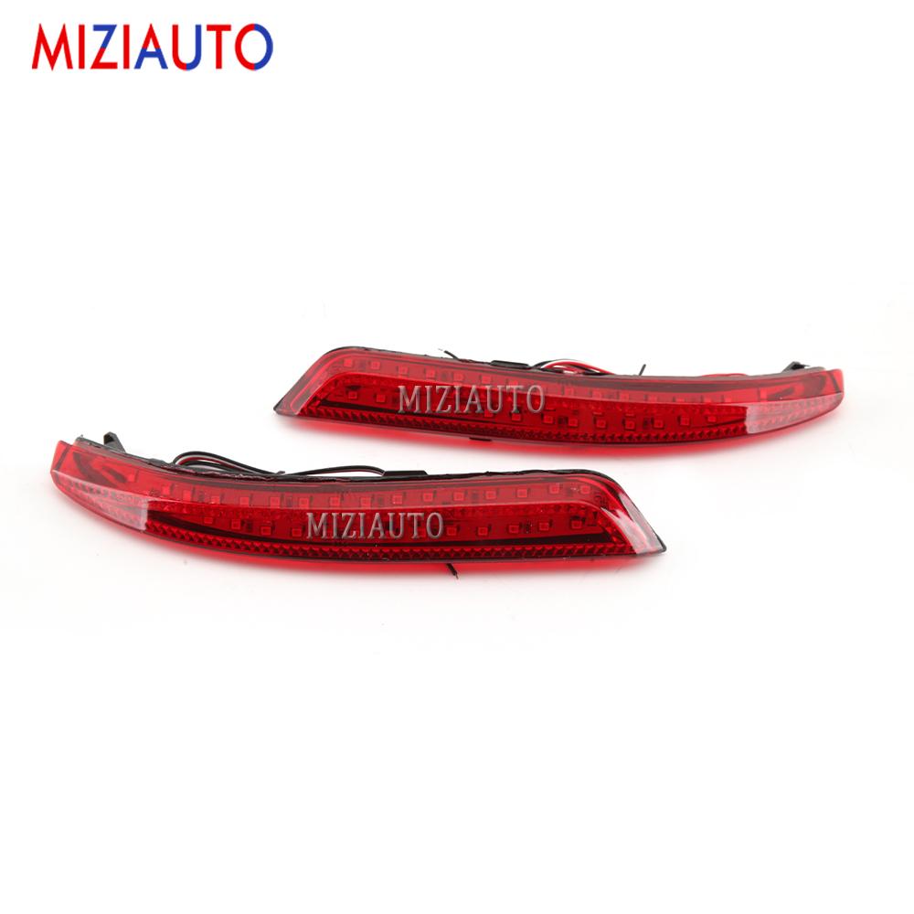 Rear Brake Tail Lights For Nissan Almera Bluebird Sylphy 2009-2011 LED Rear Bumper Reflector Lamps Turn Signal Fog Lamp 1Pair